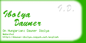 ibolya dauner business card